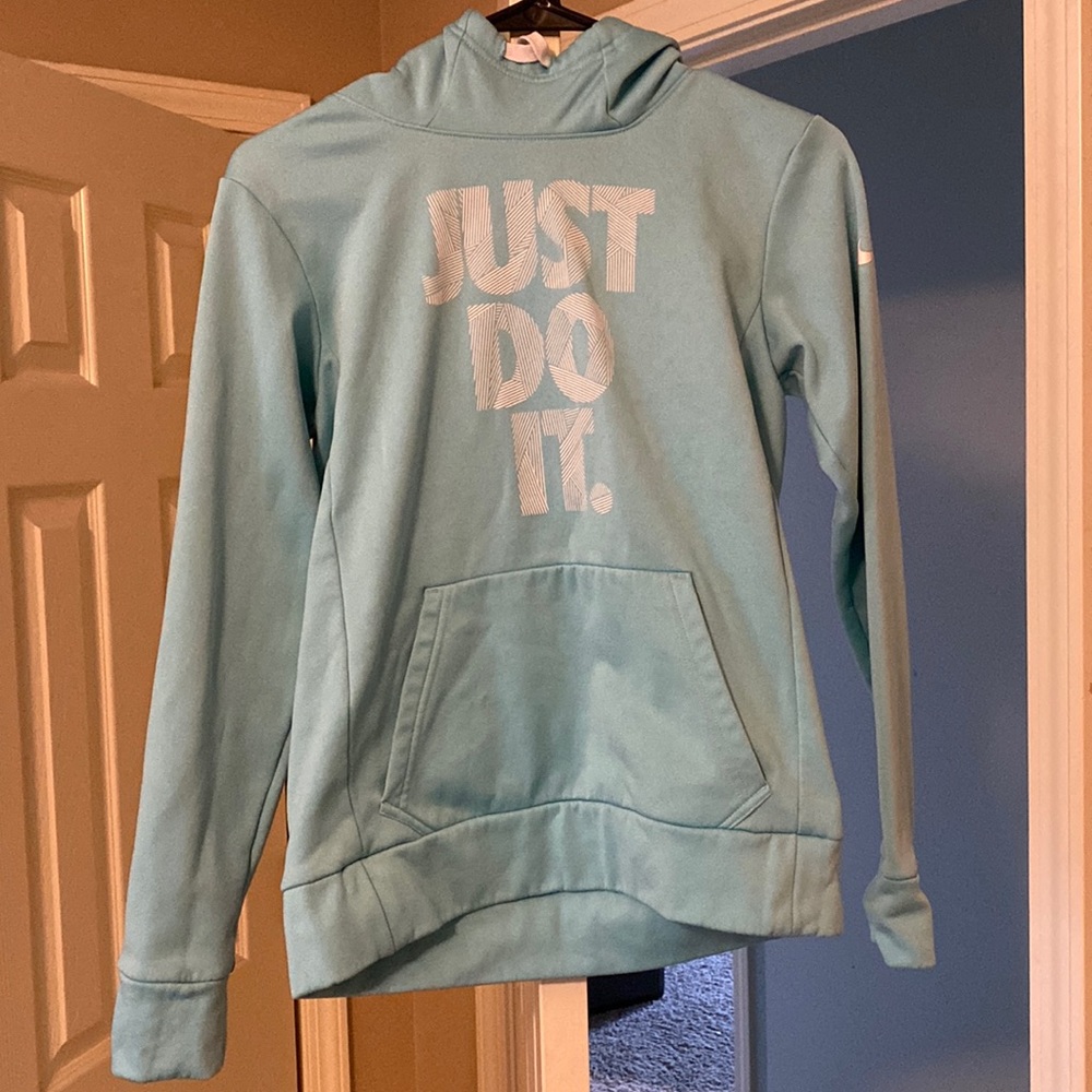 Girls XL light blue Nike Hoodie